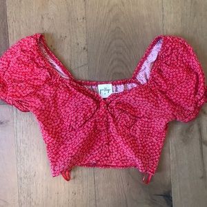 Princess Polly red babydoll top